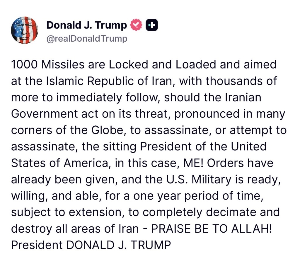President Trump Issues Stern Warning to Iran Amid Reported Assassination Threats (3)